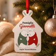 Decorazione natalizia in plexiglass a casetta, orsetti e scritta Famiglia Giannelli