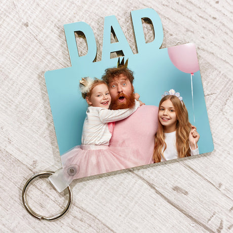 Portachiavi personalizzato con stampa DAD e foto, anello in metallo