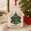 Addobbo natalizio a casetta bianca: «La magia del Natale vive a casa dei nonni» (Valentina e Sara).