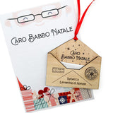 Decorazione natalizia in legno: busta lettere con scritta «Caro Babbo Natale»