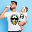 Coppia magliette bianche con stampa verde “Tutta Birra” e “Tutto Latte”