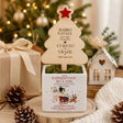 Vaso in ceramica bianca con albero di Natale in legno e scritta per classe