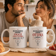 Set di 2 tazze bianche con scritte romantiche e cuori