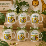Set 6 Tazze Personalizzate con Nome tema Safari – Regalini Fine Festa Bambini