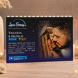 Cornice personalizzata nera con mattoncini, inserto foto e scritta Love Story