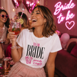 Maglietta bianca indossata con Team Bride e prendo il mojito, grafica cocktail