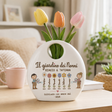 Vaso in ceramica bianco con tulipani, “Il giardino dei nonni”, BIAGIO & TATIANA, 2016