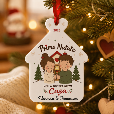 Casetta natalizia personalizzata Primo Natale 2026: Vanessa & Francesco