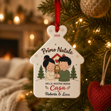 Casetta natalizia personalizzata Primo Natale 2026: Roberta & Luca