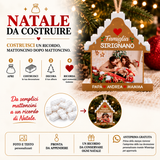 Kit Natale da costruire: casetta in mattoncini con foto Famiglia Sirignano