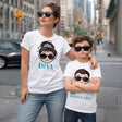 Magliette coordinate mamma e figlio bianche, donna e bimbo con stampa DIVA e Her BODYGUARD