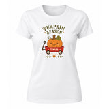 Maglietta donna bianca con stampa “Pumpkin Season” e nome TAMARA