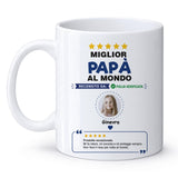 Tazza bianca con stampa “Miglior Papà al Mondo”, recensione e foto figlia Ginevra