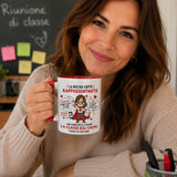 Tazza personalizzata bianca con interno rosso e stampa “La Nostra Super Rappresentante”