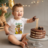 T-shirt Personalizzata Festa Safari con Nome e Numero Età - Party a Tema Safari