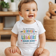 Body bianco con scritta colorata per nonni, indossato da neonato