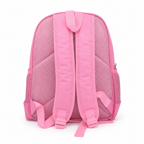 Zainetto rosa con spallacci regolabili e schienale trapuntato