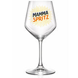 Calice da aperitivo in vetro trasparente con logo MAMMA SPRITZ