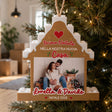 Decorazione natalizia in mattoncini con foto e scritta “Primo Natale” per casa