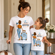 Set t-shirt coordinate mamma e figlia bianche con stampa “Io & Te verso nuove avventure”