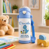 Borraccia Termica Dinosauri Personalizzata con Nome – 350 ml