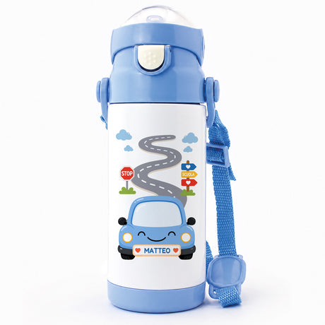 Borraccia Termica Macchinine Personalizzata con Nome – 350 ml
