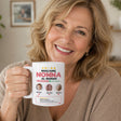 Tazza bianca "Migliore Nonna al Mondo" con recensione e foto, in mano