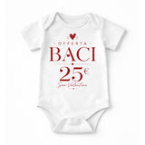 Body neonato bianco con stampa rossa Baci 25€