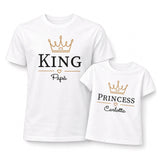 Set bimbo: t-shirt bianca King Papa e body bianca Princess Carlotta